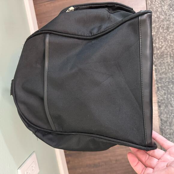 Chrome Azzaro Duffel Duffle Shoulder Hand Bag Travel Leather Gym Weekender Black - Picture 10 of 11